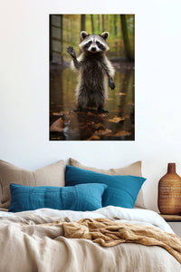 Antlered Deer in a Wildflower Meadow metal wall art displayed in a contemporary living space