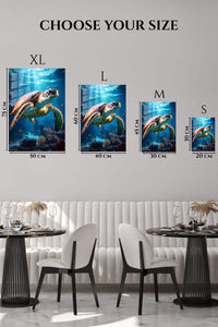 EMESA metal wall art size comparison guide for Moonlit Great Horned Owl