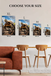 EMESA metal wall art size comparison guide for Leaping Antelope at Sunset