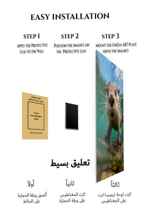 Magnetic mounting installation guide for Snow-Dusted Red Fox metal wall art