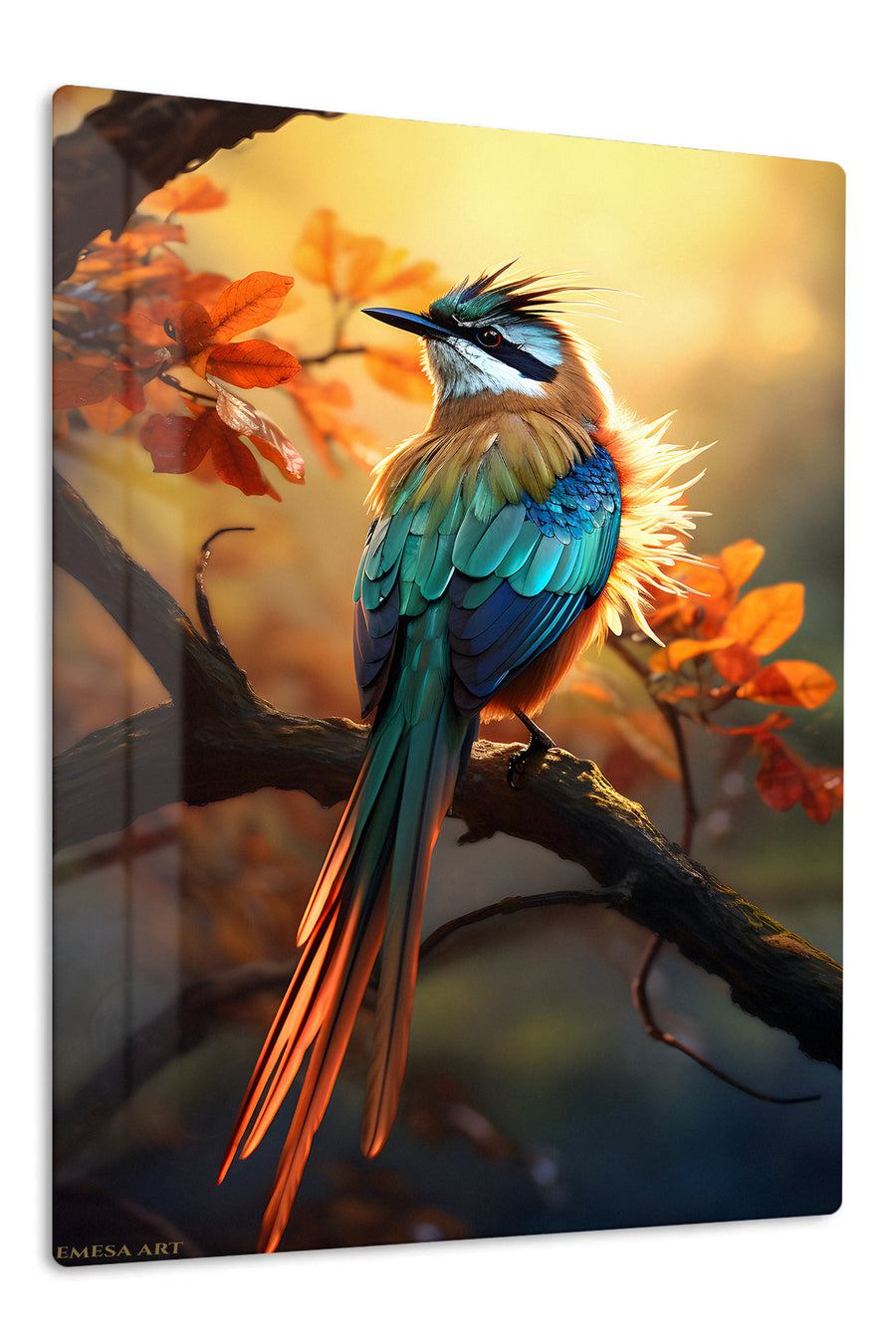 Desert Tortoise Under Blue Skies premium metal wall art – front view