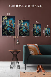 EMESA metal wall art size comparison guide for Curious Otter Underwater