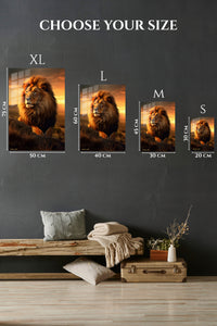 EMESA metal wall art size comparison guide for Sunlit Jewel Bird