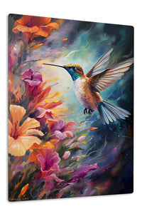 Twilight Owl in Forest Canopy premium metal wall art – front view