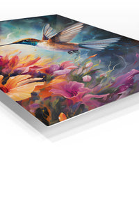 Twilight Owl in Forest Canopy premium metal wall art – angled view