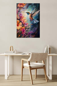 Twilight Owl in Forest Canopy metal wall art displayed in a contemporary living space