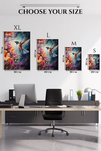 EMESA metal wall art size comparison guide for Twilight Owl in Forest Canopy