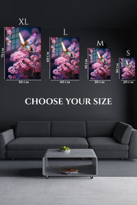 EMESA metal wall art size comparison guide for Penguins on a Sunlit Ice Floe