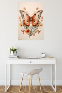 Tortoise in a Sunlit Garden metal wall art displayed in a contemporary living space