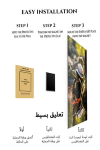 Magnetic mounting installation guide for Sunlit Window Cat metal wall art