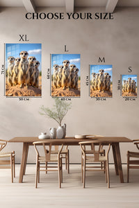 EMESA metal wall art size comparison guide for Sunlit Turtle Reflection