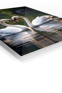 Autumn Puppy Peek premium metal wall art – angled view