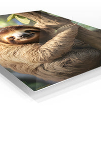 Emerald Eyes Black Cat premium metal wall art – angled view