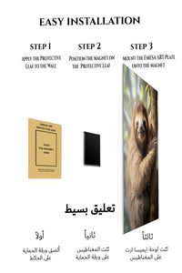 Magnetic mounting installation guide for Emerald Eyes Black Cat metal wall art