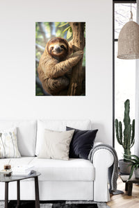 Emerald Eyes Black Cat metal wall art displayed in a contemporary living space