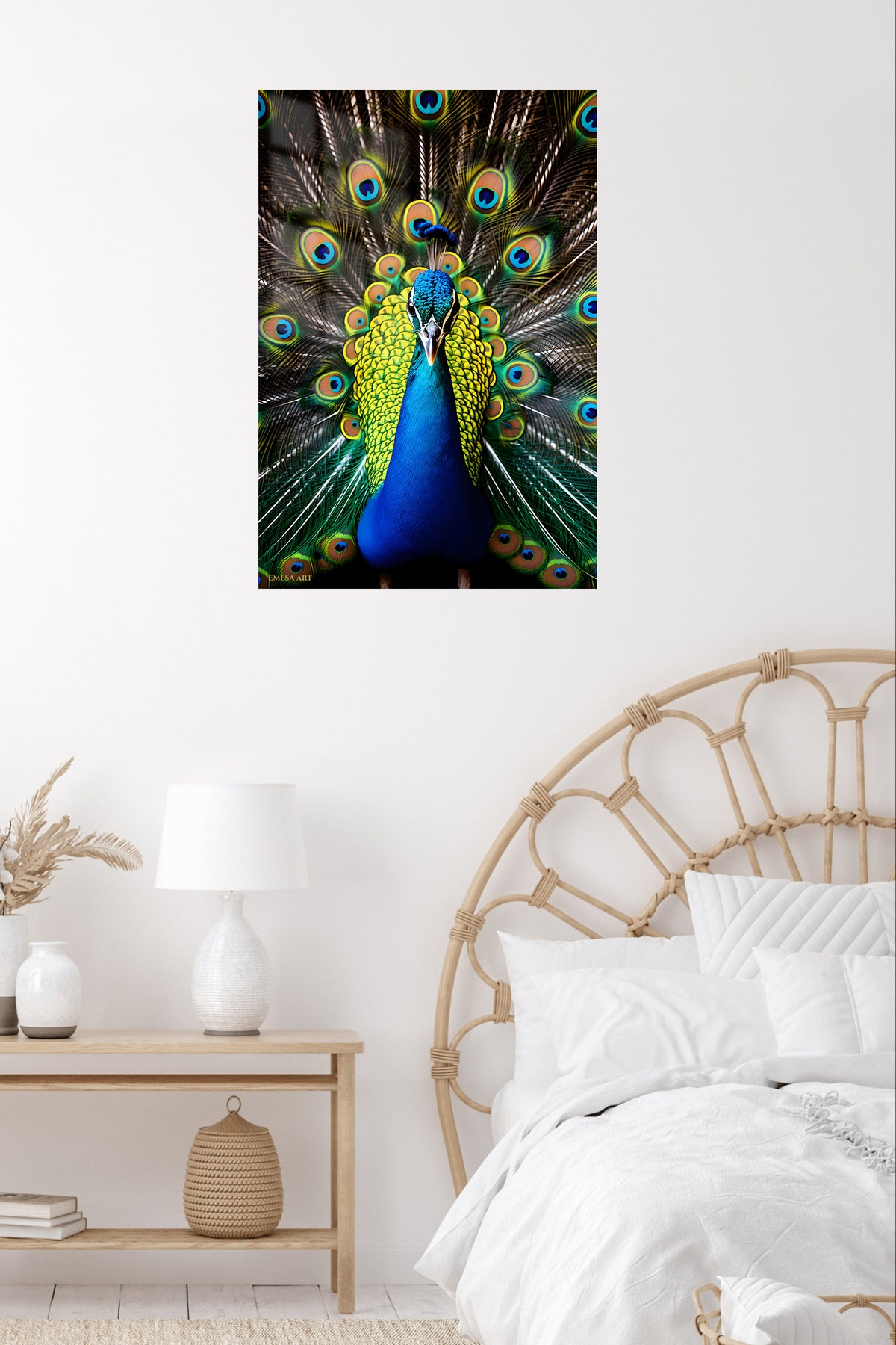 Sunlit Smiling Sloth metal wall art displayed in a contemporary living space
