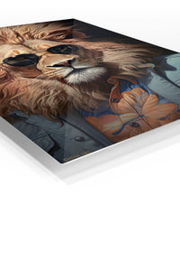 Regal Peacock Display premium metal wall art – angled view