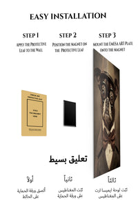 Magnetic mounting installation guide for Cool Lion in Sunglasses metal wall art