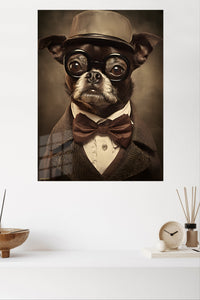 Cool Lion in Sunglasses metal wall art displayed in a modern interior