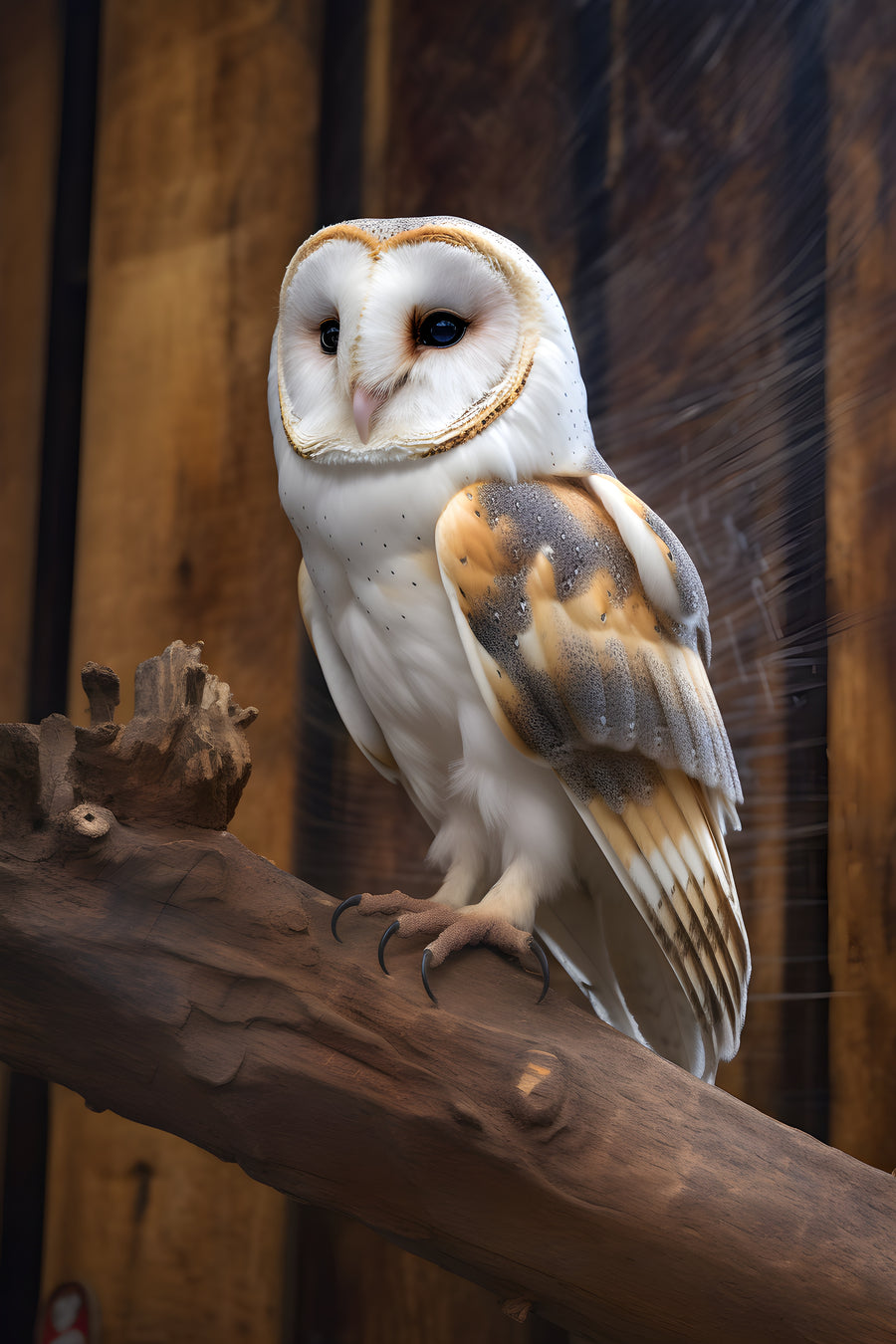 Barn Owl Portrait Metal Wall Art | EMESA ART