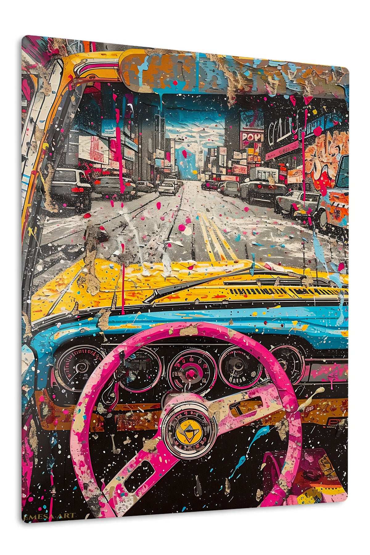 Colorful Racing Cockpit Urban wall art