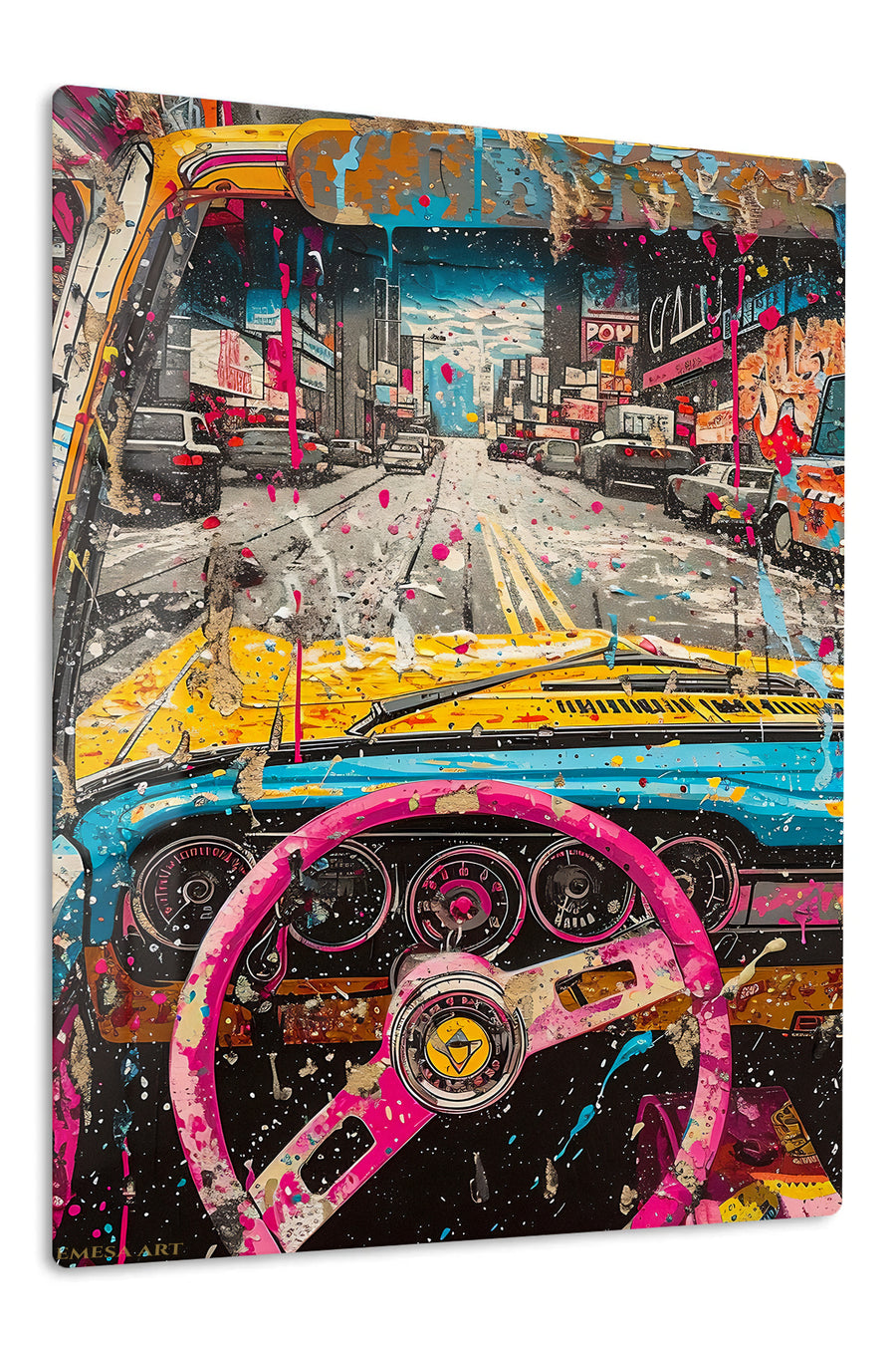 Colorful Racing Cockpit Urban wall art
