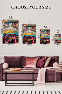 Colorful Racing Cockpit Urban wall art