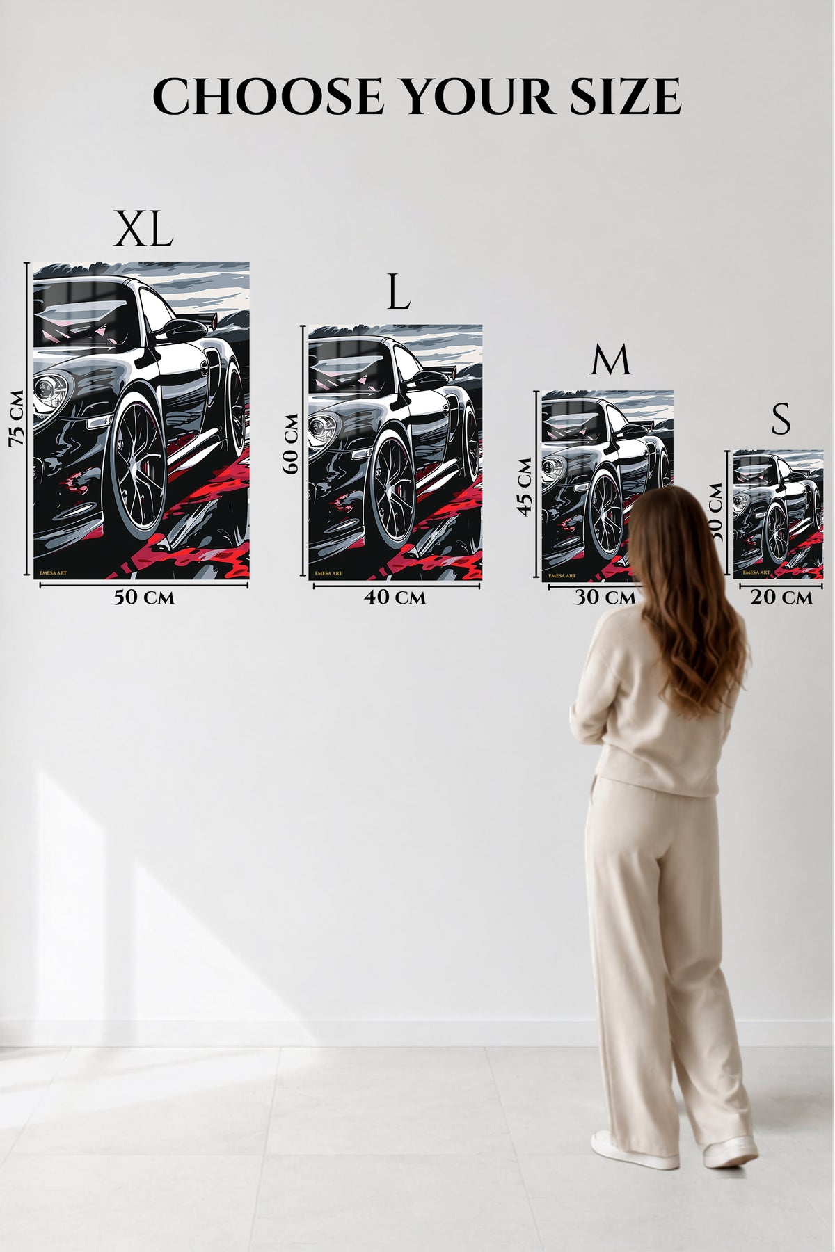 Black Supercar Abstract wall art