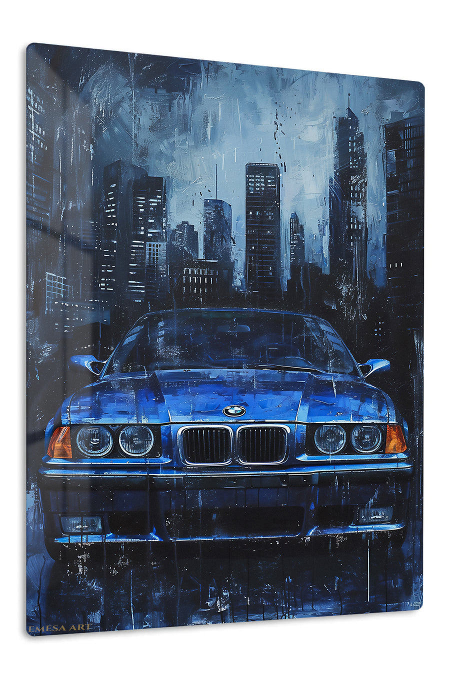Blue BMW Urban Night wall art
