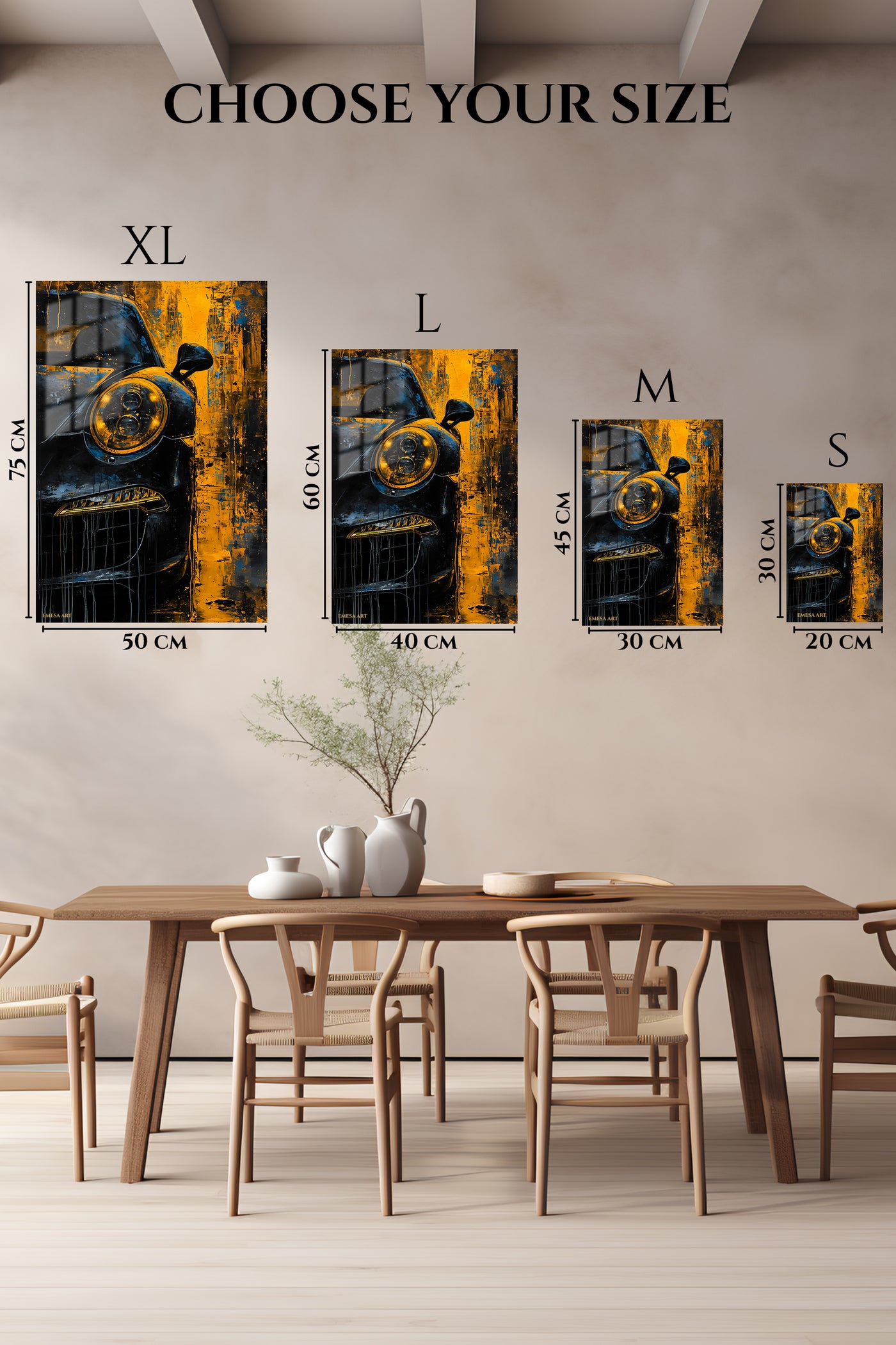 Classic Car Headlight Abstract wall art