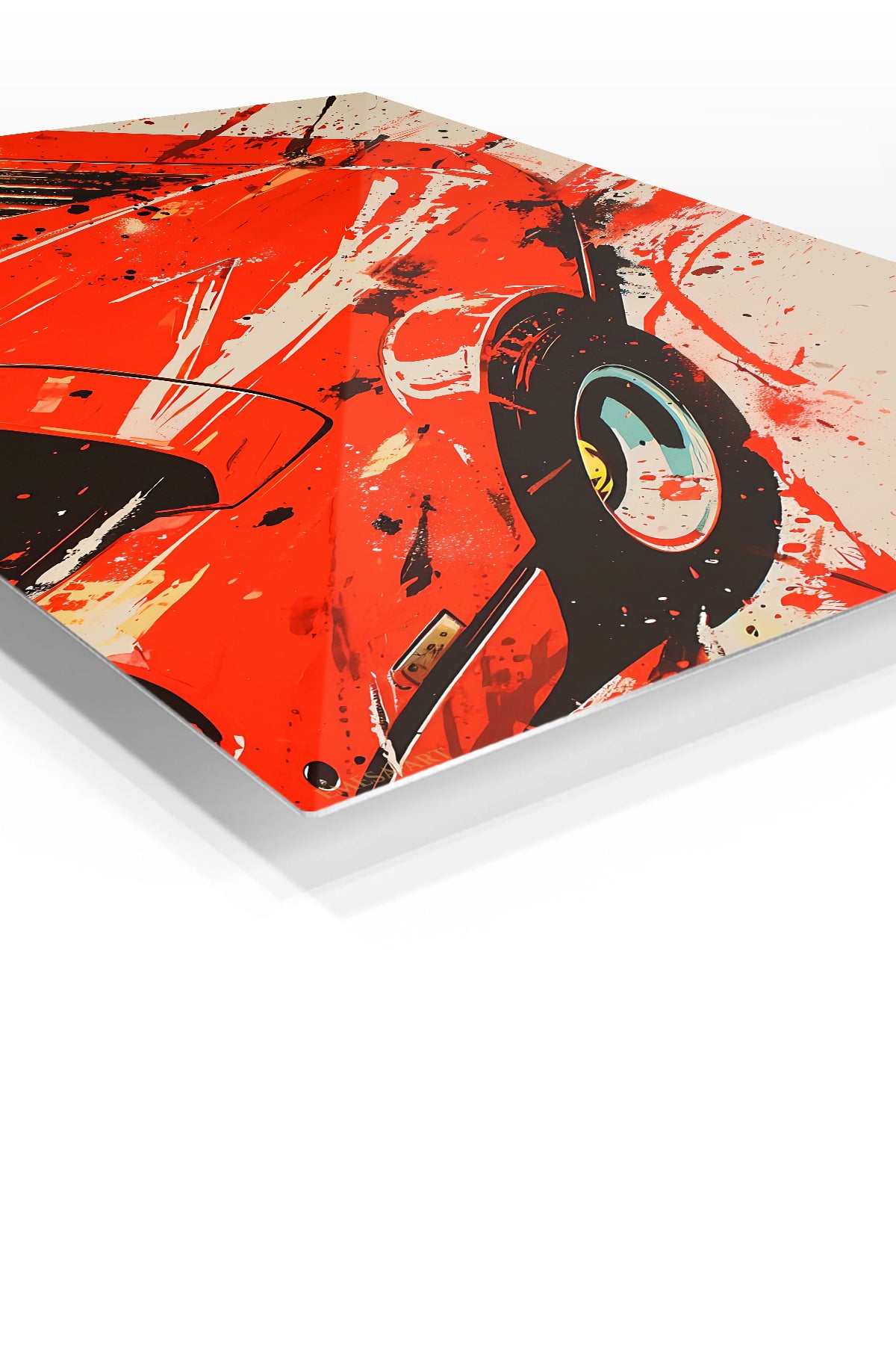 Red Classic Sports Car Abstract wall art