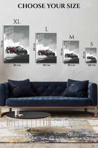 Gray Performance Car Smoke wall art