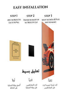 Orange Rear Wing Sports Car wall art