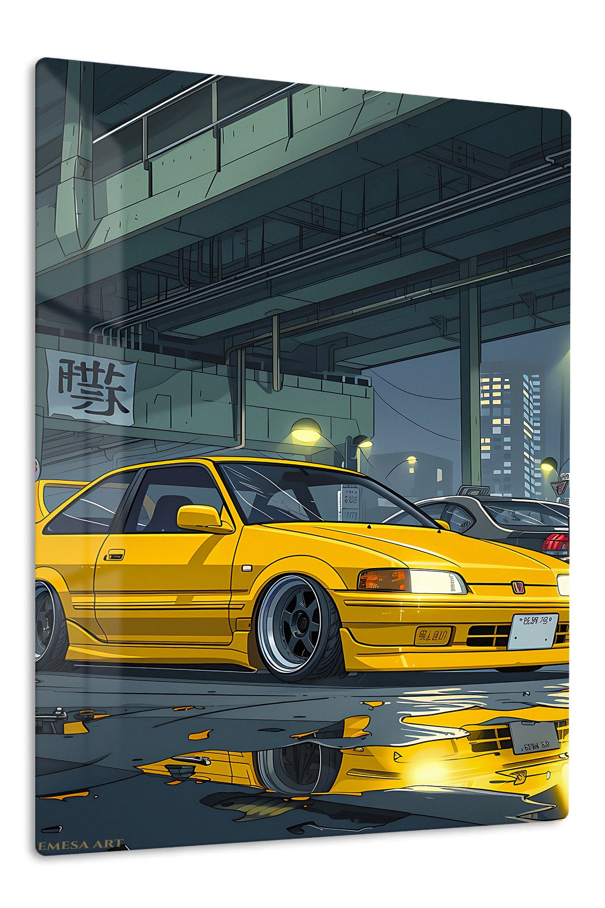 Yellow Classic Coupe Garage wall art