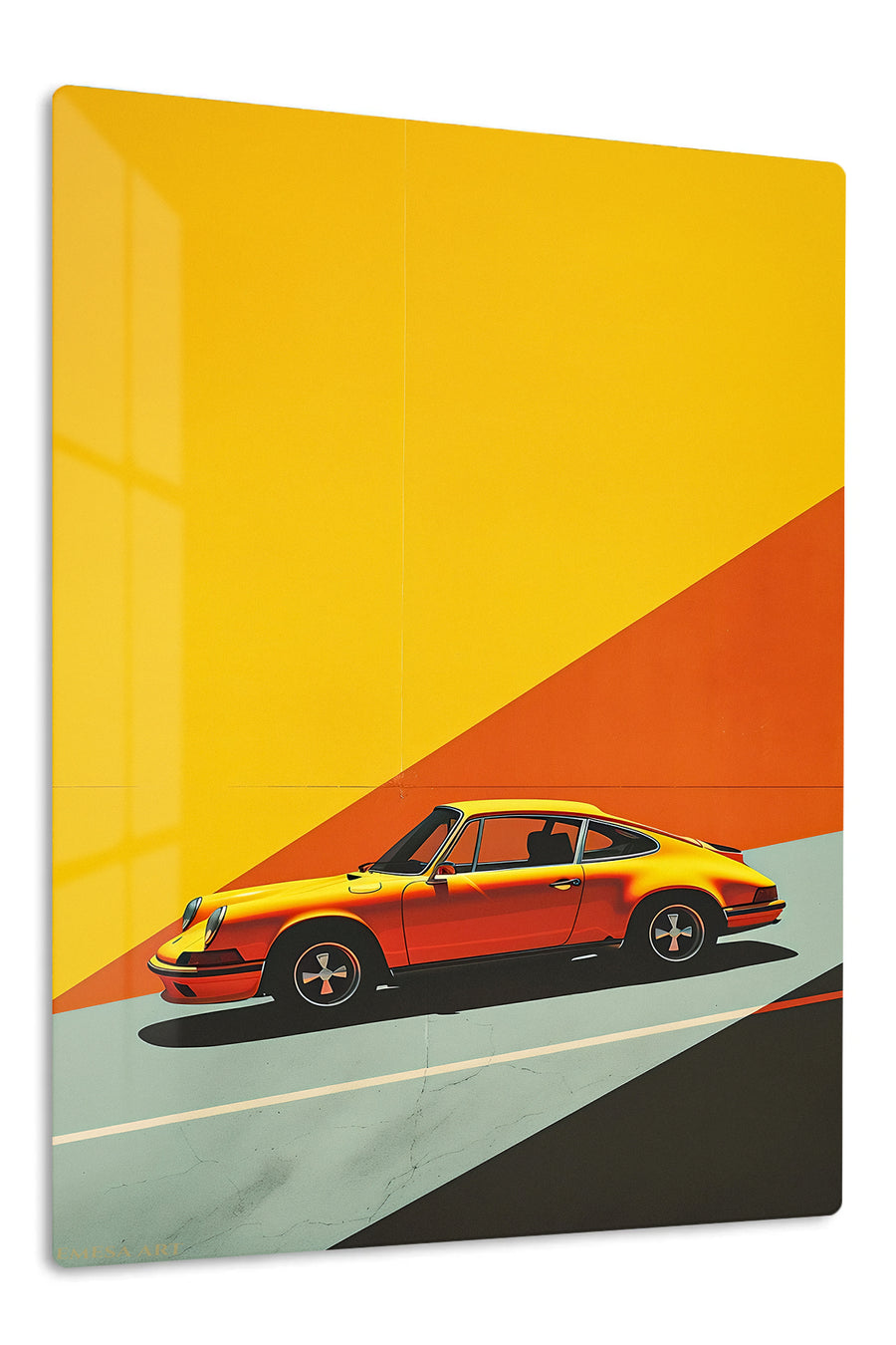 Orange Classic Coupe Sunset wall art
