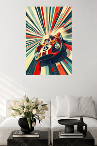 Vintage Race Car Number 5 wall art