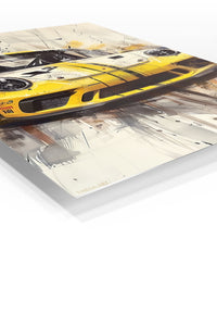 Yellow Classic Sports Car Splash wall art