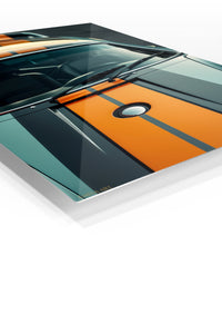 Porsche Racing Stripe Close-Up wall art