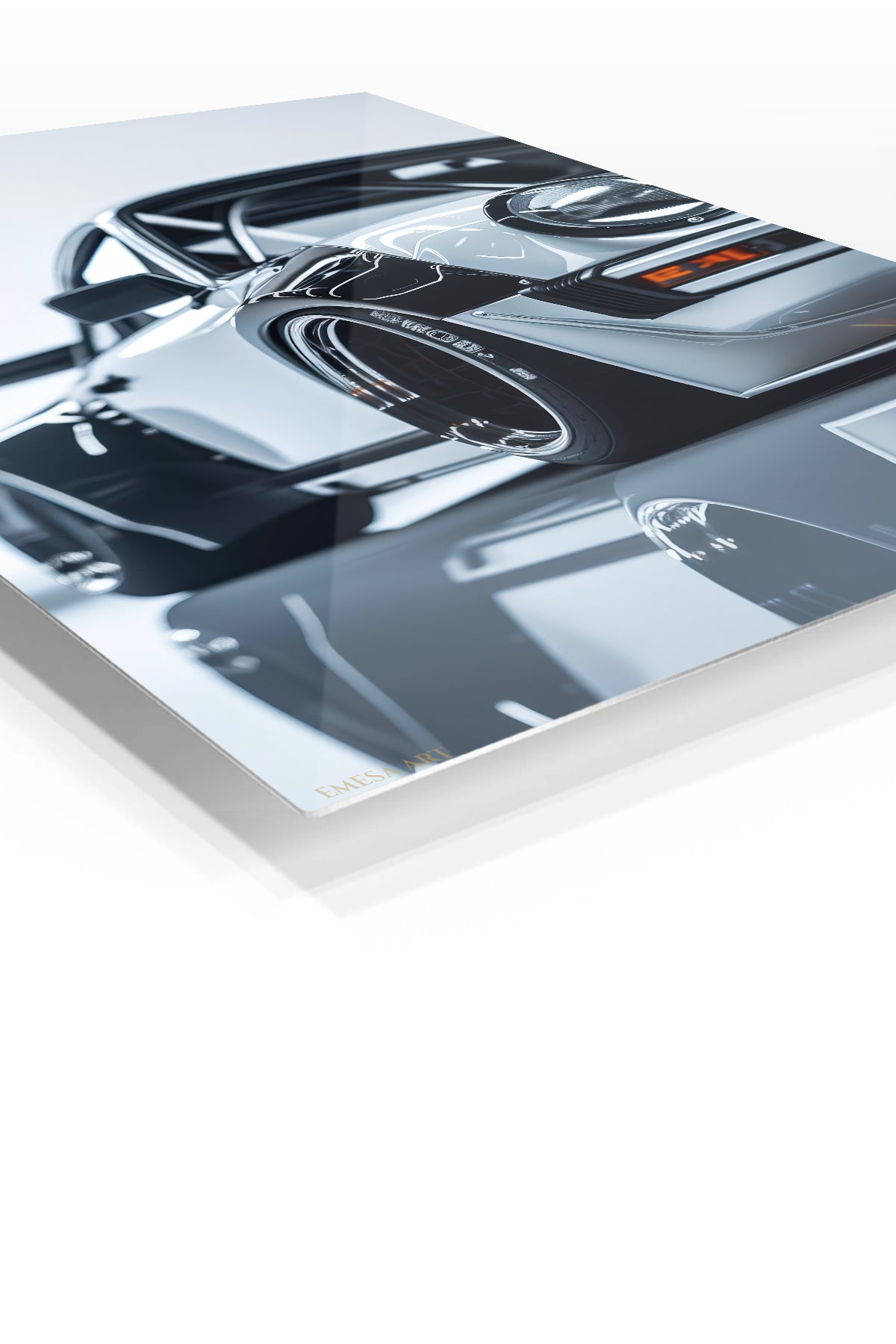 White Porsche 911 Widebody wall art