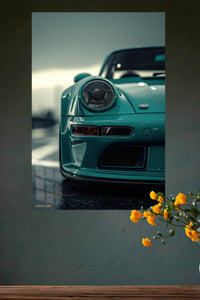 Green Porsche 911 Front Detail wall art