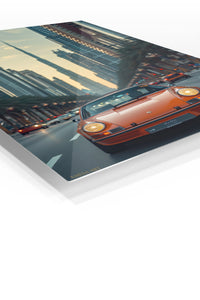 Orange Porsche 911 City Drive wall art