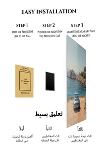 Blue Porsche 911 Coastal Escape wall art