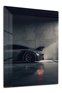 Black Porsche 911 Minimal Garage wall art