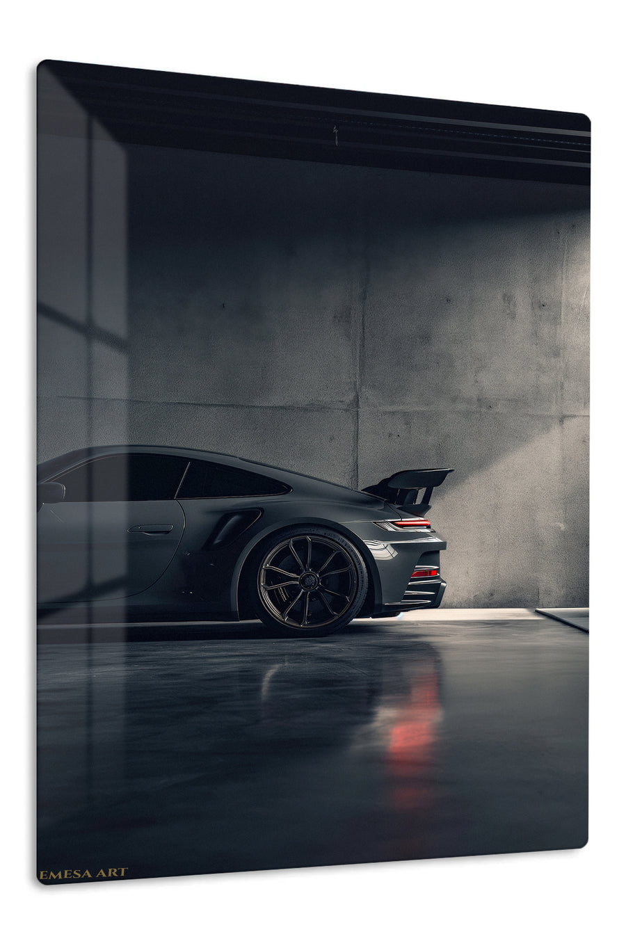Black Porsche 911 Minimal Garage wall art