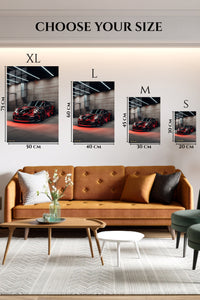 Black Red Porsche Race Car wall art