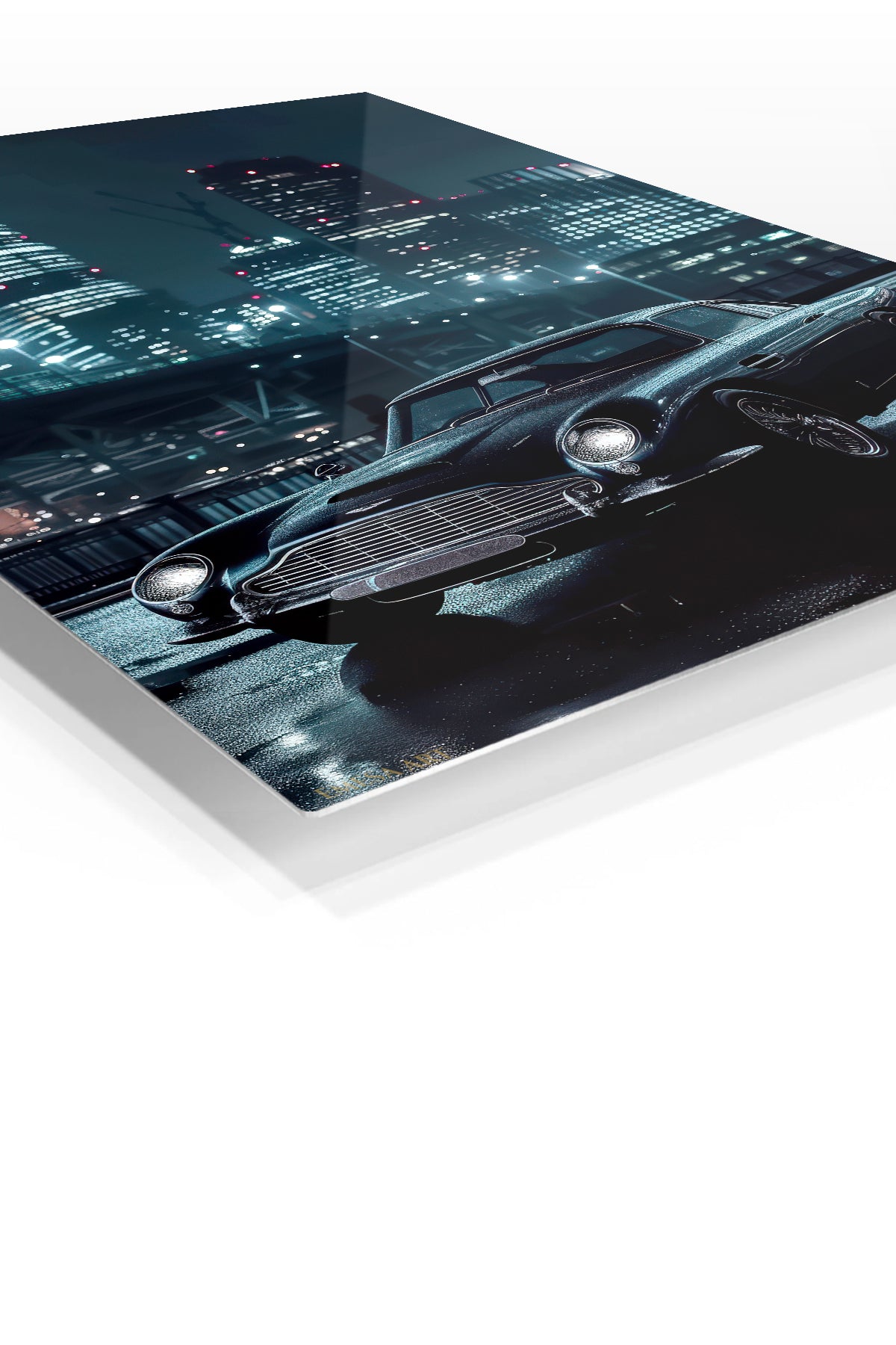 Black Classic Porsche 911 City Night wall art