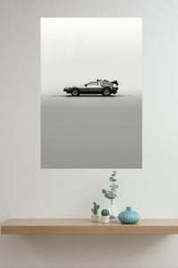 Silver Classic Porsche 911 Minimal wall art