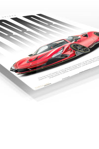 Red Ferrari Supercar Poster wall art