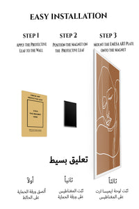 Magnetic mounting installation guide for Terracotta Contour Face metal wall art