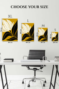 EMESA metal wall art size comparison guide for Midnight Botanical Silhouette